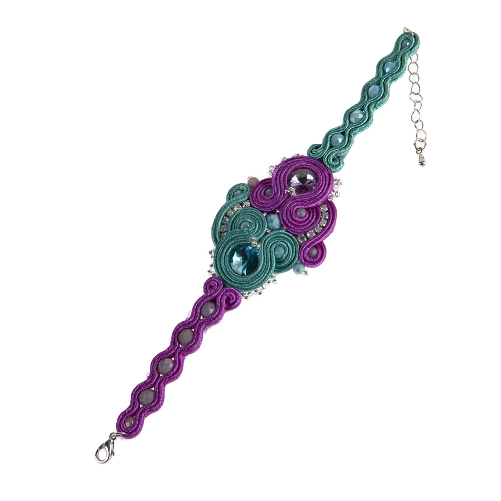 Женский кожаный браслет ручной работы KPACTA этнический Шарм-браслет с украшением