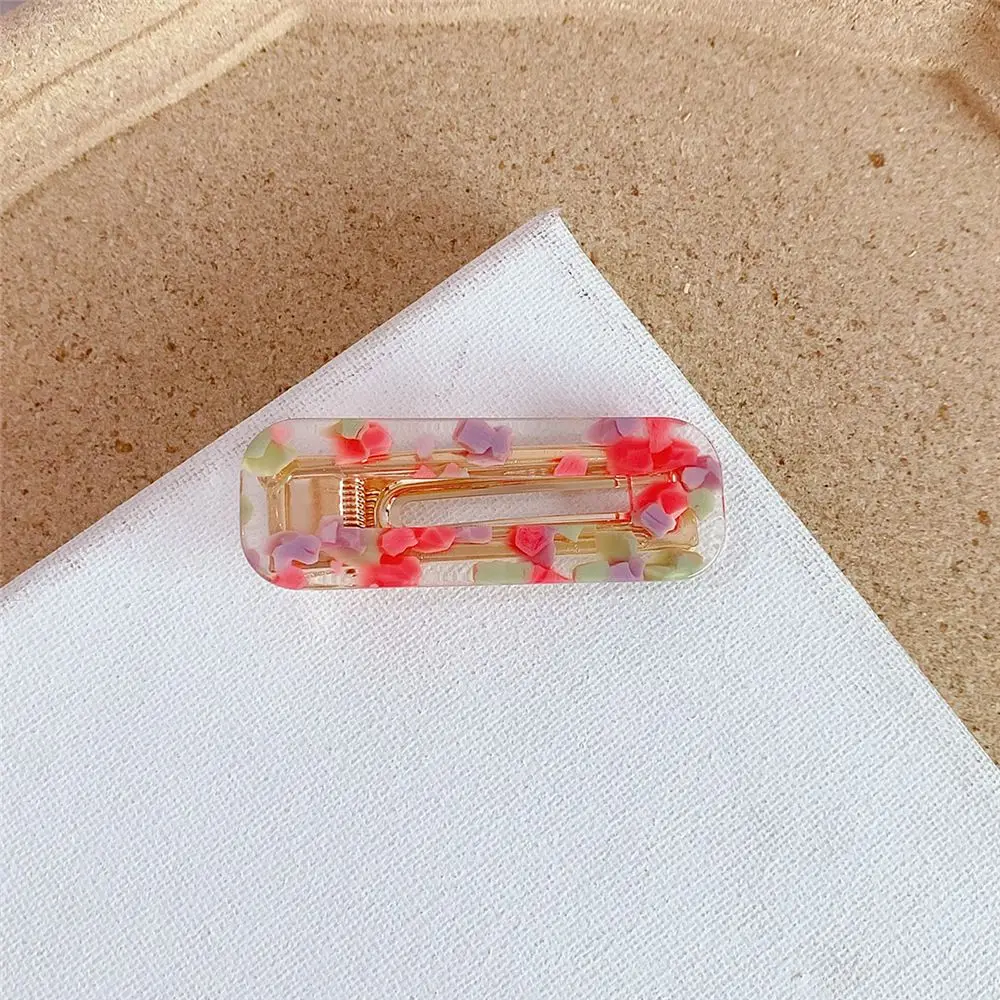 1 шт. Для женщин Красочные акриловые полые прямоугольник Заколки для волос