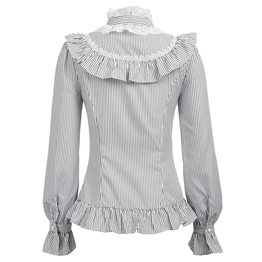 Винтажная рубашка для женщин женская с оборками и бантом на пуговицах топы в