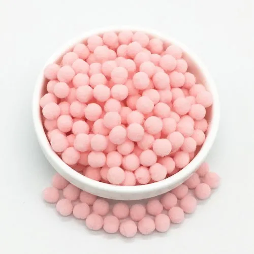 8mm 03Light pink Светильник с розовым и серым помпоном для рукоделия, мягкие помпоны для рукоделия, помпоны для рукоделия, Свадебный декор, клей на ткани, аксессуары 8 мм до 30 мм, 20 г - Цвет: 8mm 03Light pink
