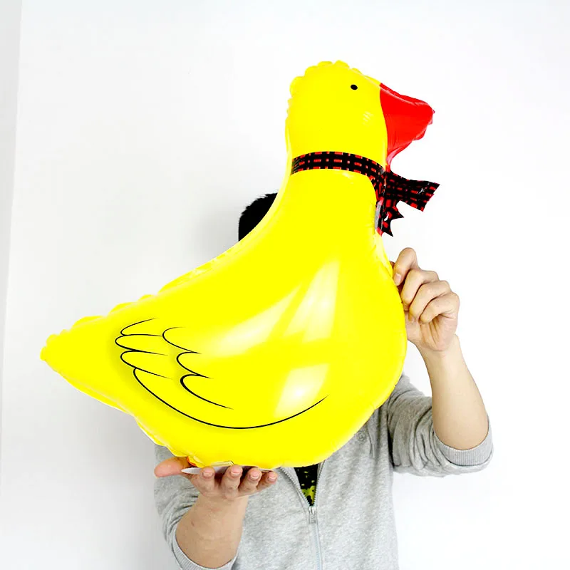 DUCK ZL007 Смешанные воздушные шары с гелием в виде животных, милая кошка, собака, панда, динозавр, тигр, воздушные шары для домашних животных, украшения для вечеринки на день рождения для детей и взрослых - Цвет: DUCK ZL007