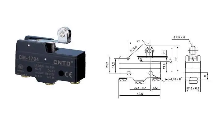 Высокое качество оригинальный CNTD CM 1704 микро переключатель/концевой