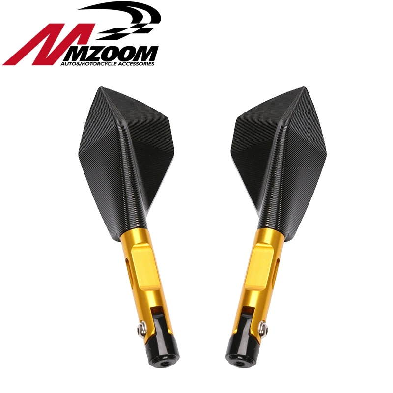 Free Shipping MZOOM - New Aluminum CNC motorcycle Short Rearview Side mirror For YAMAHA YZF R1 R6 | Автомобили и мотоциклы