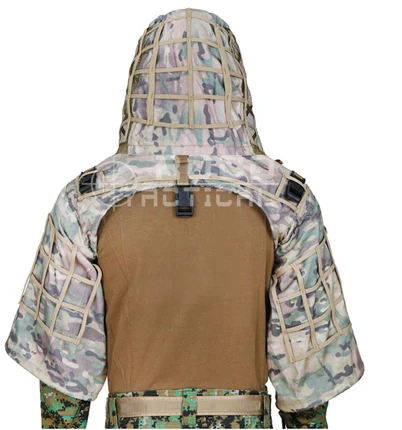 ROCOTACTICAL Sniper Tog Ghillie костюм основа дышащий Тактический Viper капюшон камуфляж Ghillid капюшон - Цвет: CP Multicam