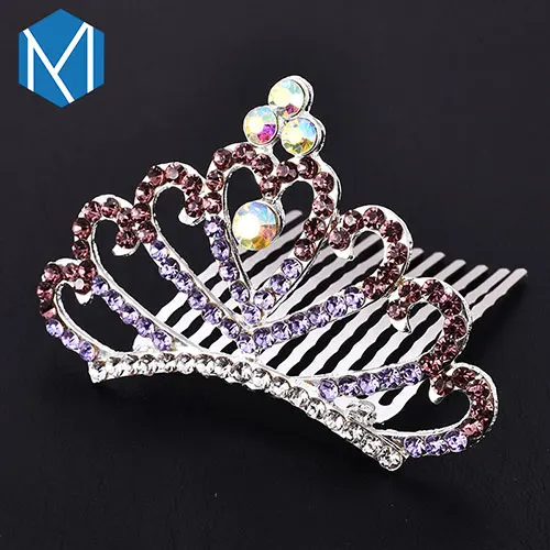style 1 purple M MISM Элегантный женский головной убор невесты, блестящие заколки-короны, аксессуары для волос для женщин, украшения, заколки для волос - Цвет: style 1 purple