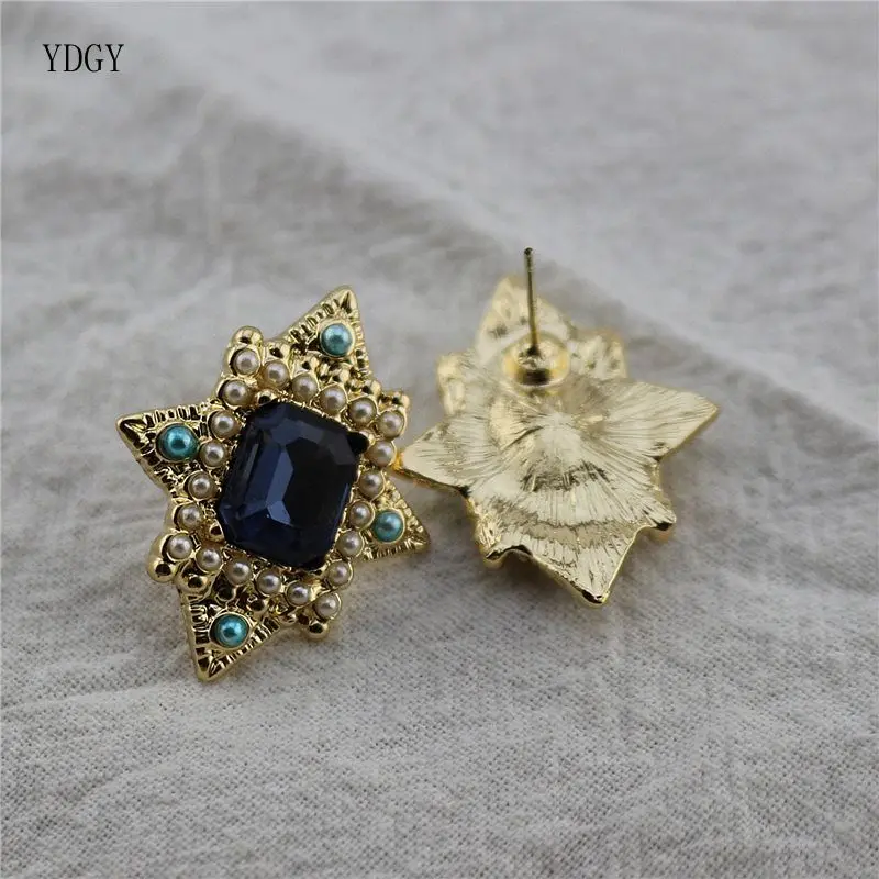 Ear Studs YDGY античный жемчужный брошь кулон ухо клип уха гвоздь брошь костюм - Окраска металла: Ear Studs