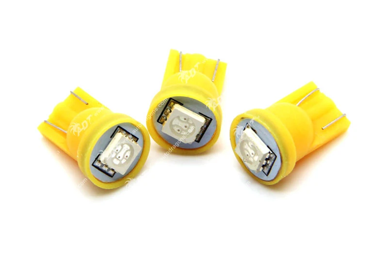 100 шт. Anti Ghosting 555 W5W светодиодный пинбол 6 3 В AC/DC 5050SMD янтарного цвета для игровой