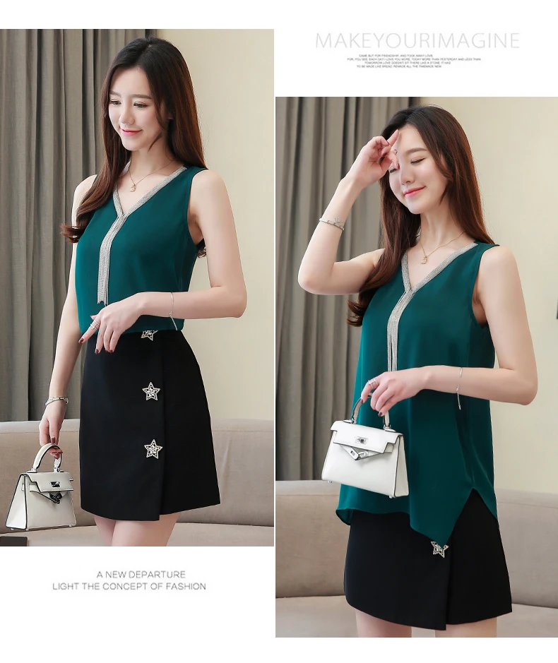 Blusas mujer de moda camisas mujer, Женские топы и блузки с кисточками и v-образным вырезом, Офисная женская шифоновая блузка, женские рубашки 4094 50