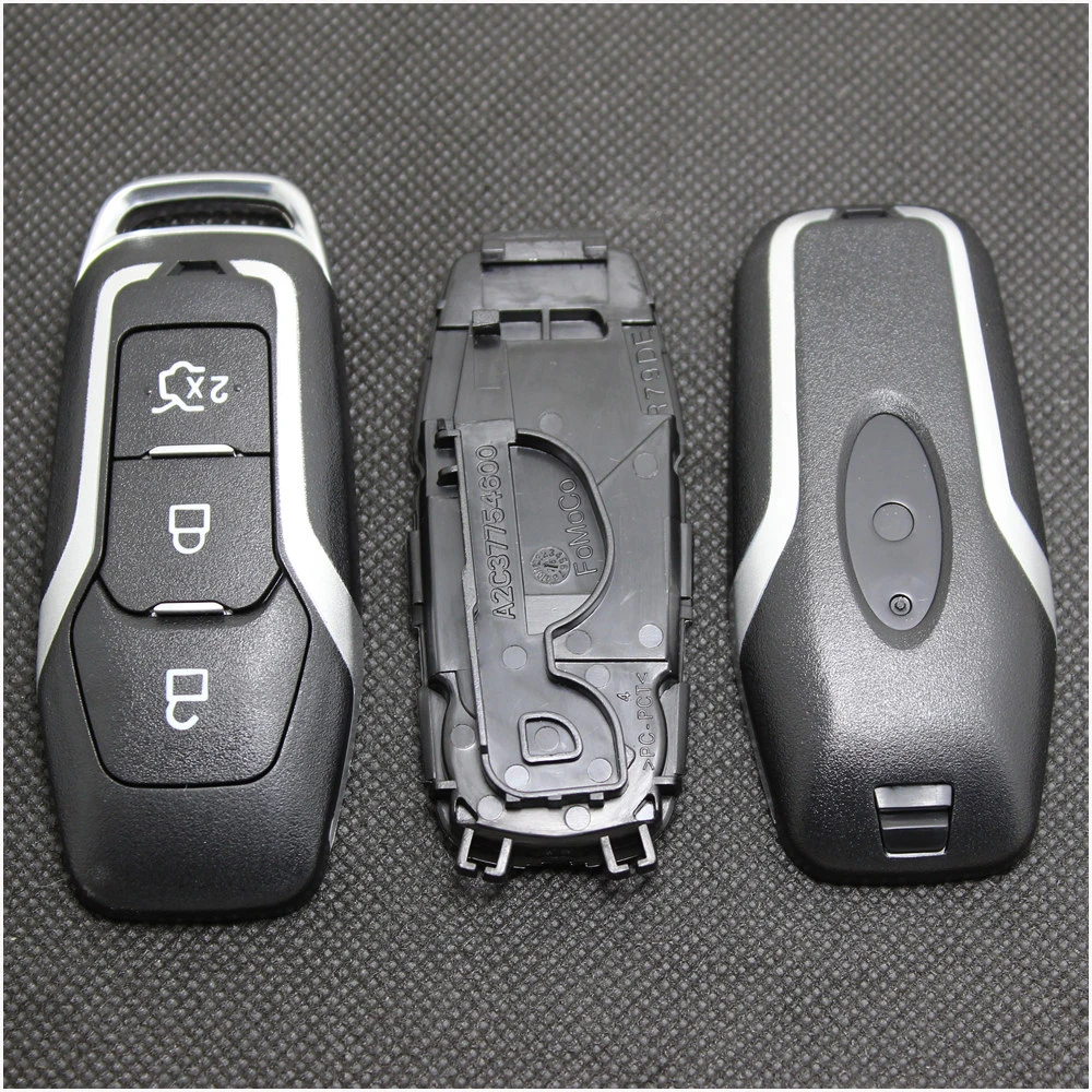 PINECONE для ключа чехол FORD MONDEO 2 0 т KUGA MUSTANG 2015 край ключи укладка 3 кнопки серебристая