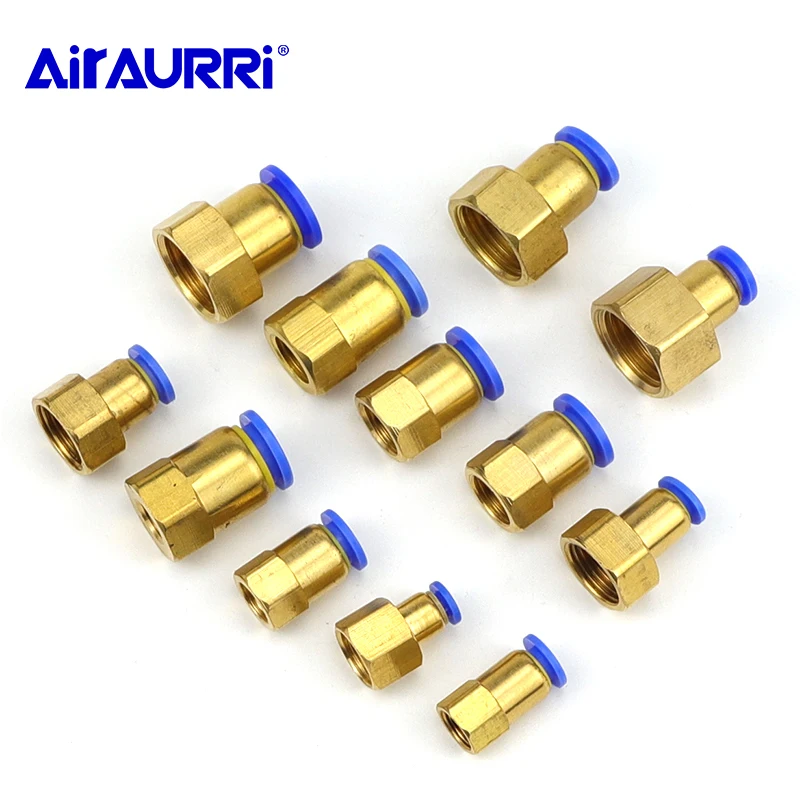 

PCF Air Pipe Fitting 10mm 12mm 8mm 6mm Hose Tube 1/8" 3/8" 1/2" BSP 1/4" Female Thread Brass Pneumatic Connector Quick Joint