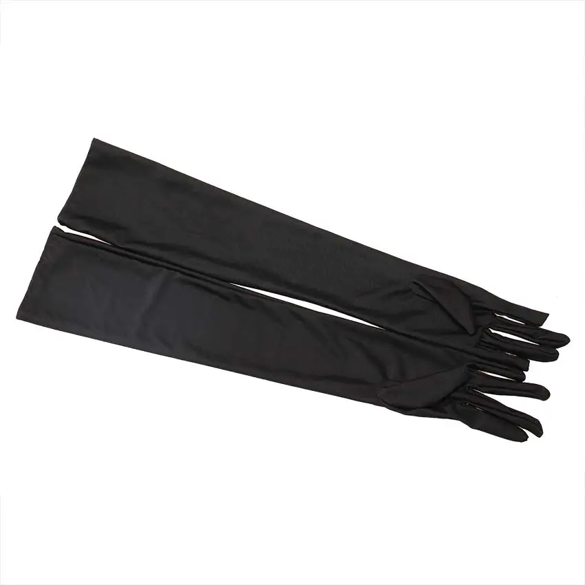 

1 Pair Long Finger Elbow Sun Protection Gloves Opera Evening Party Prom Costume Fashion Gloves Black Red White
