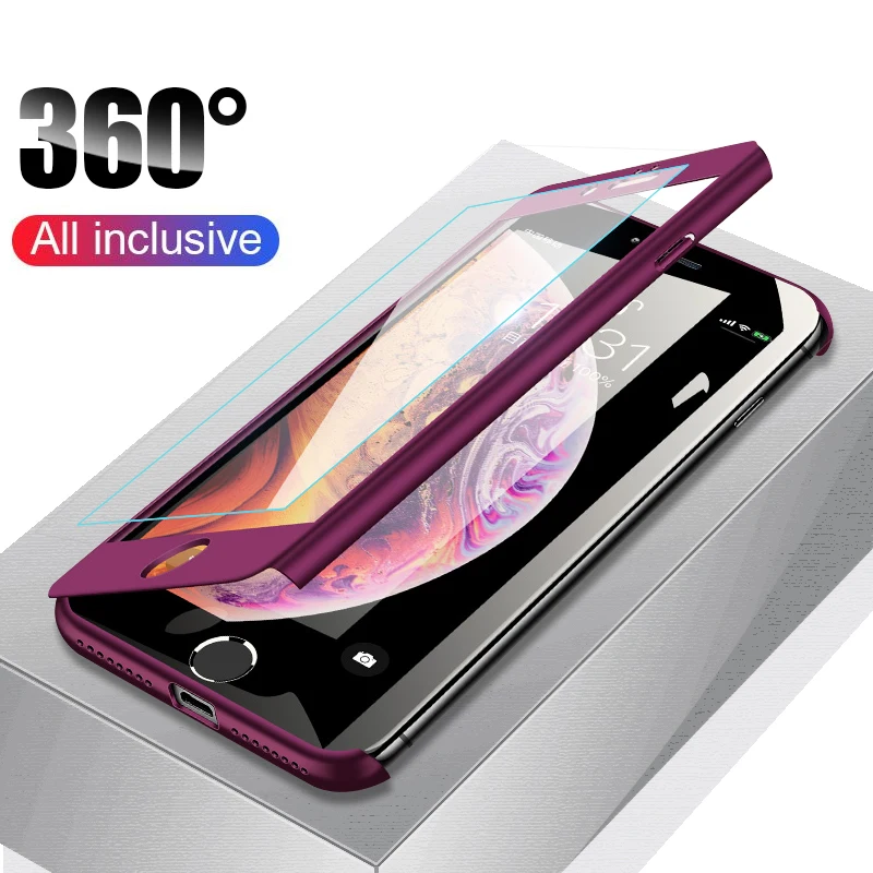 NAGFAK 360 полный защитный чехол для телефона для iPhone 8 7 6 6s 7 Plus 5 5S SE противоударный чехол для iPhone 7 8 Plus 6 5S 6s Чехол