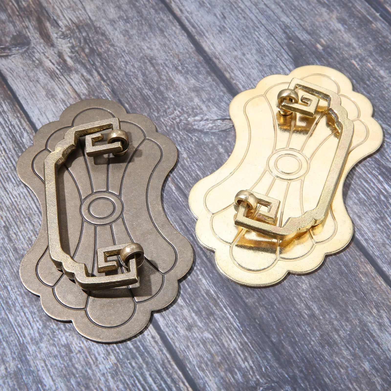 Антикварная бронзовая китайская мебель четыре ручки летучей мыши антикварная