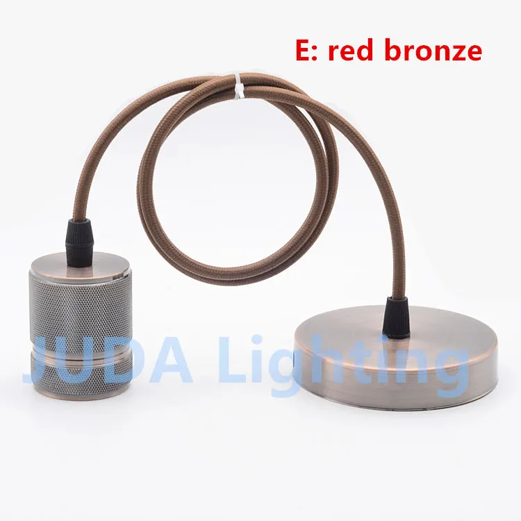 Ретро Эдисон E27 патрон для лампы Набор шнуров потолочный розовый навес с кабельным проводом для винтажных люстр светодиодный подвесной светильник