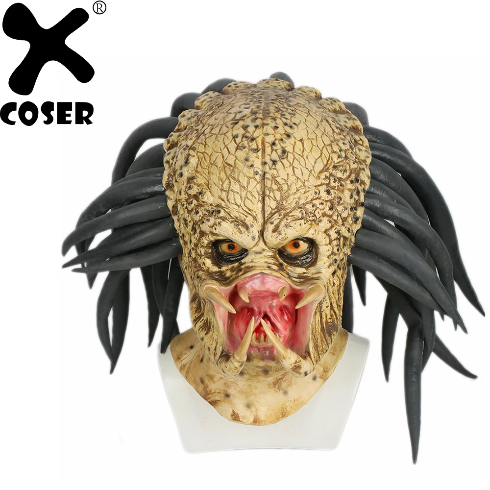 XCOSER Хищник Косплей Маска Полный голова Стильный шлем из фильма костюм на