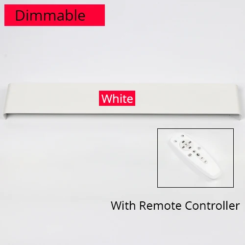 White Dimmable 61 см/76 см светодиодный настенный светильник, современный настенный светильник для спальни, гостиной, лестничный светильник, декоративный алюминиевый Диммируемый пульт дистанционного управления - Lampshade Color: White Dimmable