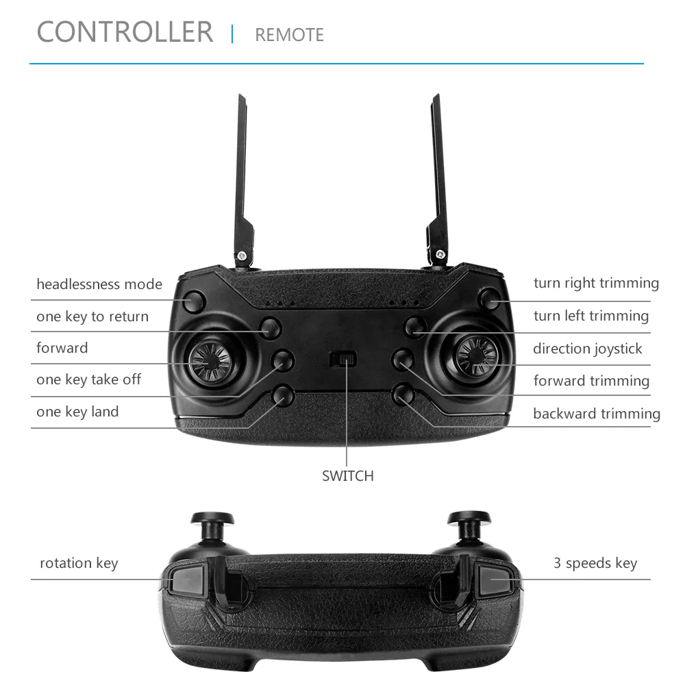WI-FI FPV с Широкий формат 2 Мп HD Камера высокое режим удержания Складная рукоятка RC Quadcopter RTF VS DJI Mavic Pro Eachine E58 Радиоуправляемый Дрон