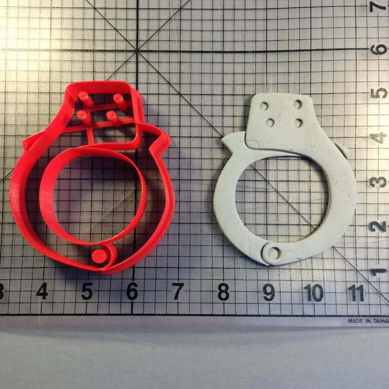 Police hat Cookie Cutter Made 3D Printed Set Cake Decorating Tools Mould Kitchen tool Badge Handcuff | Дом и сад
