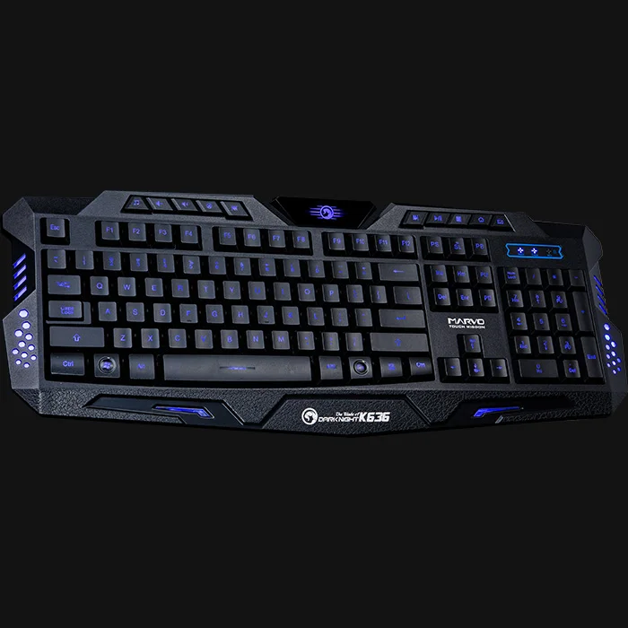 MARVO K636 игровая клавиатура 3 цвета подсветка Механическая USB Проводная