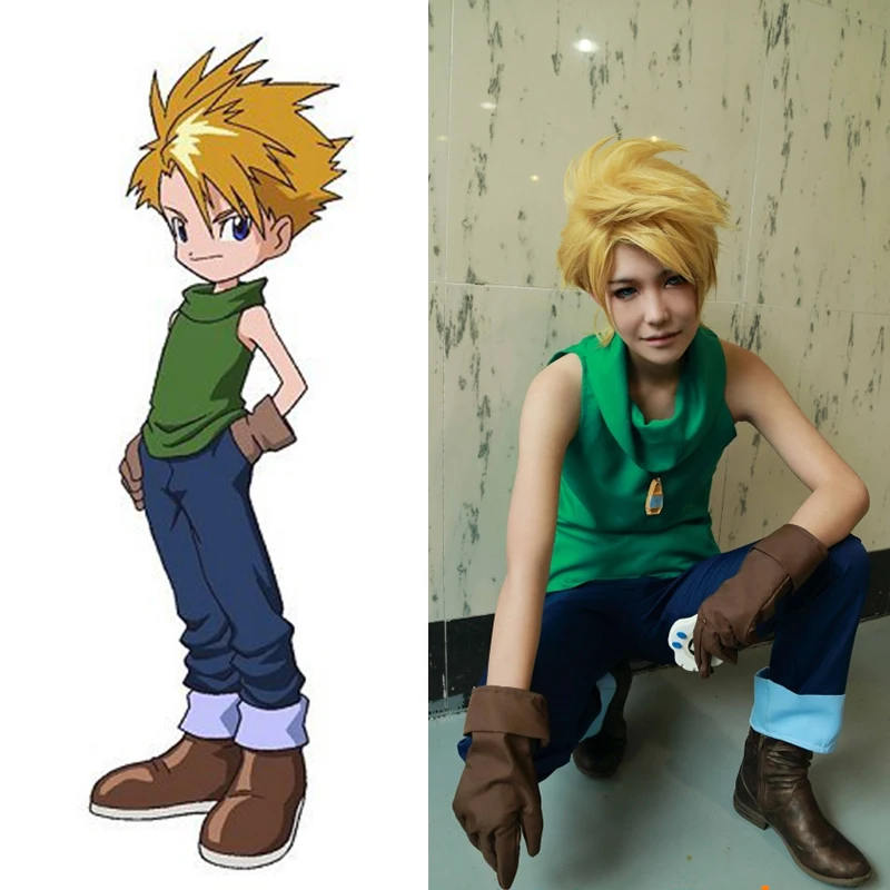 

Digimon Adventure Yamato Ishida Cosplay Costume Shirt+Pants+Gloves