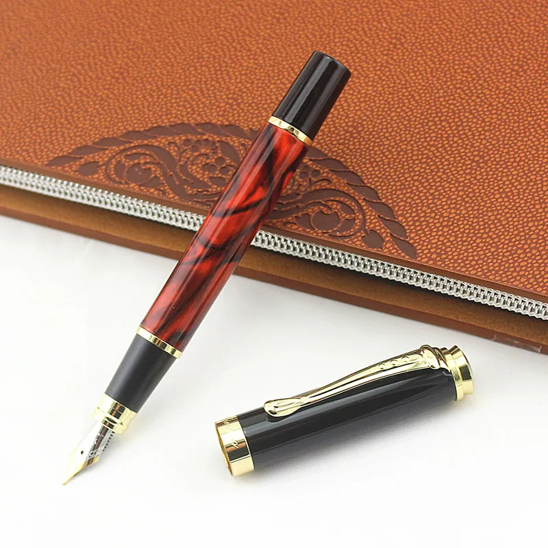 

High quality JinHao 500 Calligraphy Fountain Pen Luxury Metal 0.5mm 1.0mm Nib Ink Pens School Office Supplies caneta tinteiro