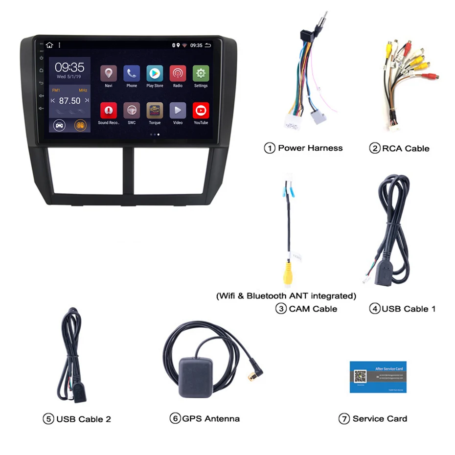 9 дюймов 2.5D IPS HD Мульти сенсорный экран Android8.1 2G RAM 32G ROM NAVI для Subaru Forester 2008 2012 с Bluetooth