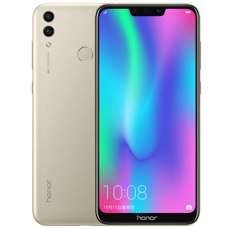Оригинал Honor 8C 4 Гб 32 ГБ 6 26 дюйма Восьмиядерный процессор Snapdragon 632 фронтальная