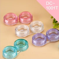 liusventina portable wholesale transparent smooth contact lens case for color lenses gift for girls 20pcslot