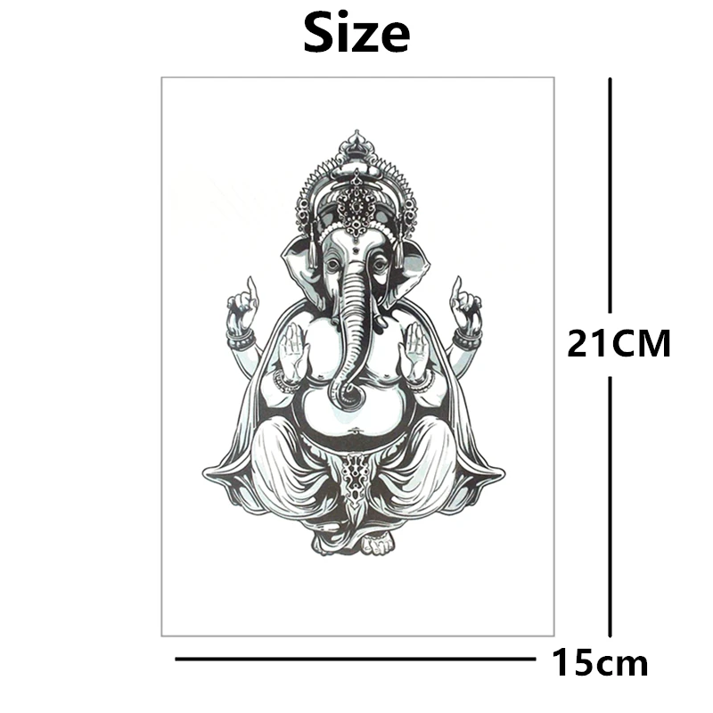 SHNAPIGN индийская временная татуировка боди арт флеш наклейка s 21*15 см