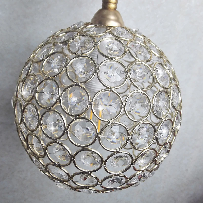 

Modern Golden peacock wall lamp crystal ball aisle wall light fixture surface mounted wall sconces