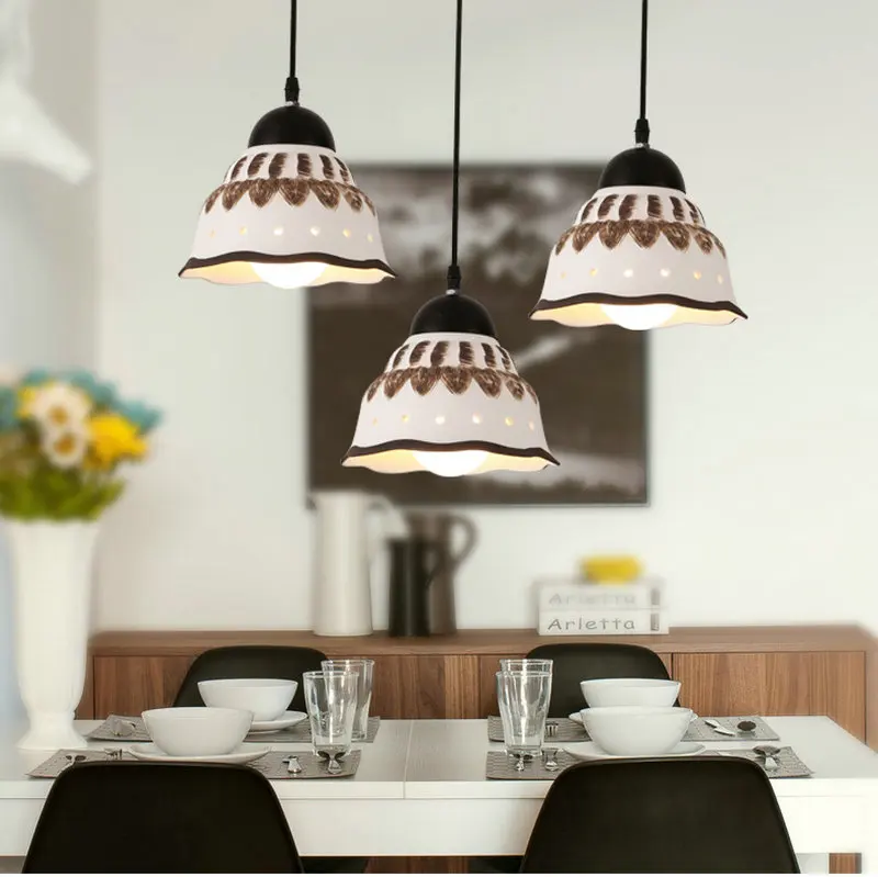 Светодиодная Подвесная лампа luminaria lustre White ceramic abajur современная люстра кухонная