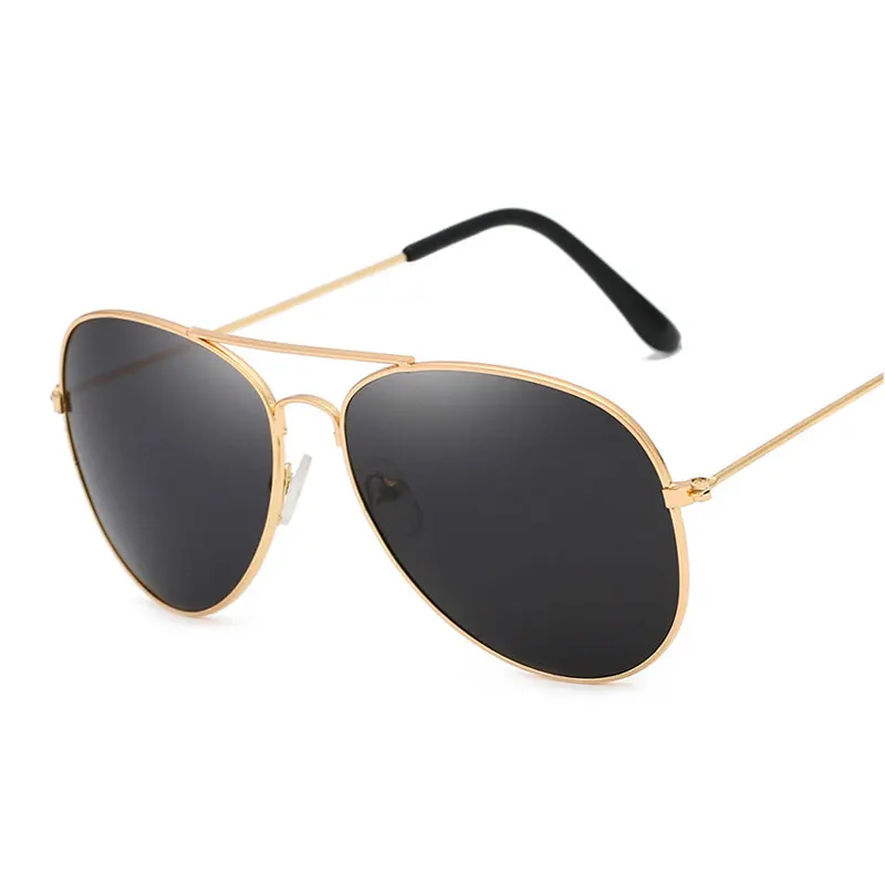Gold Black HUHAITANG, авиационные солнцезащитные очки, мужские, люксовый бренд, пилот, солнцезащитные очки для женщин, фирменный дизайн, солнцезащитные очки для мужчин, s, Винтажные Солнцезащитные очки для мужчин - Цвет линз: Gold Black