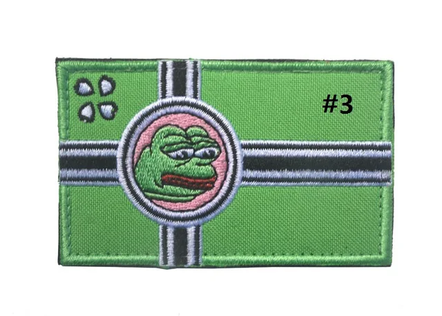 Meme pepe ЛЯГУШКА ЗЕЛЕНЫЙ патч Sad Лягушка вышивка нашивки значки Pepe аппликации - Цвет: Design 3