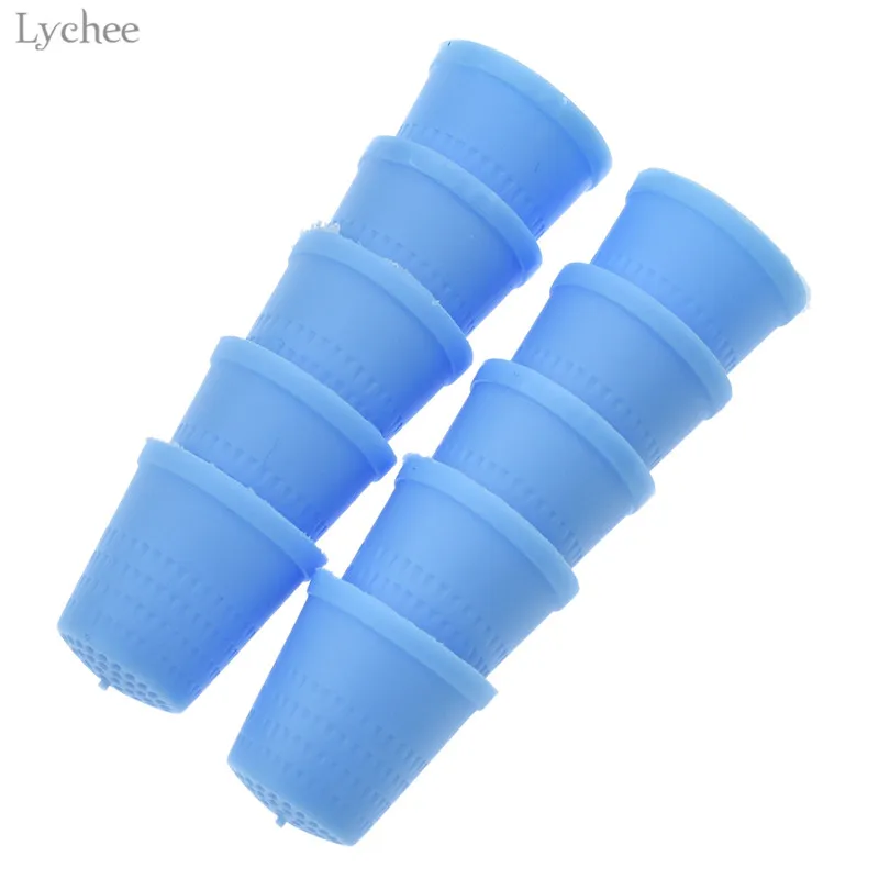 Lychee Life 10 шт Пластиковый наперсток для защиты пальцев Красочные инструменты