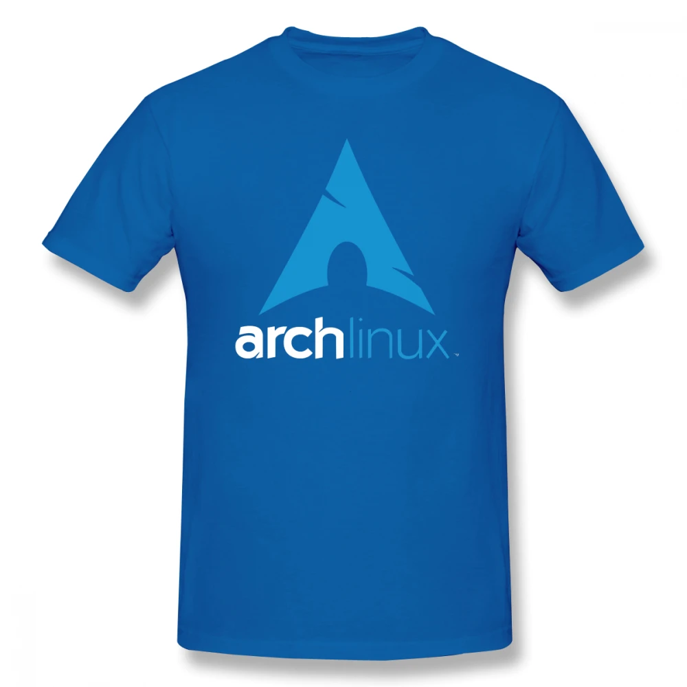 Blue Linux футболка Arch Linux, Мужская футболка с буквенным принтом, базовая футболка, забавные повседневные футболки с коротким рукавом, уличная одежда - Цвет: Blue