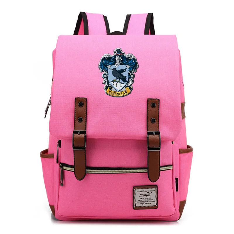 Ravenclaw Slytherin Gryffindor Hufflepuff, школьная сумка для мальчиков и девочек, Подростковый холщовый женский рюкзак, мужской рюкзак - Цвет: 30