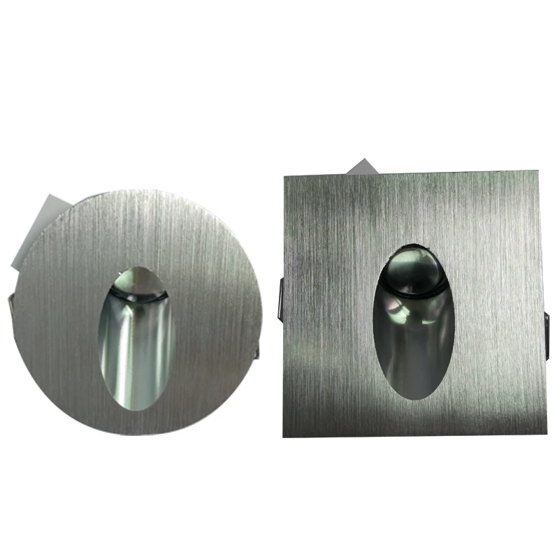 Теплый белый светодиодный настенный светильник 1 Вт круглый встраиваемый для