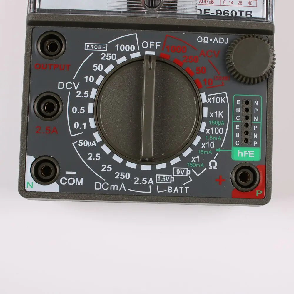 Аналоговый мультиметр de 960tr AC DC Вольт ток Ома тестирование Электрические Multitester