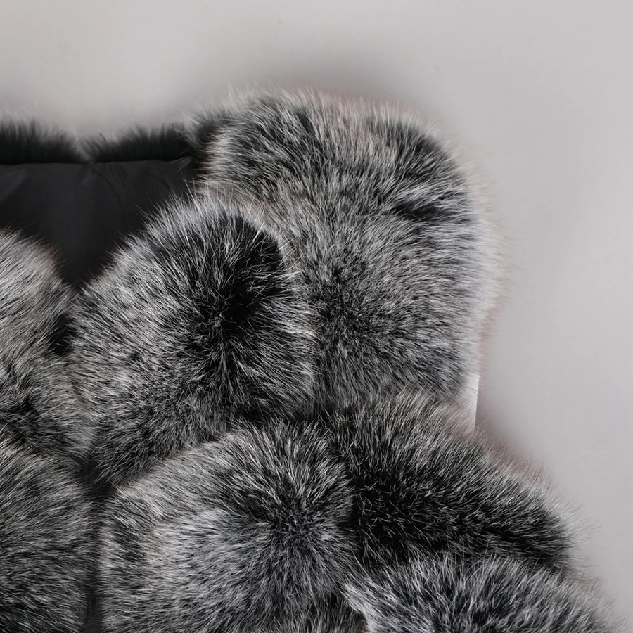 Maomaokong зима стиль шуба женская натуральный Лисий мех жилет без рукавов теплая уличная одежда