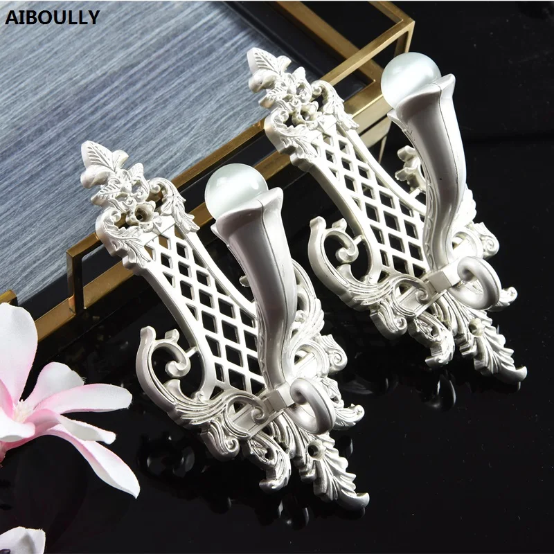 

2Pcs/set Curtain Hooks Holder Hanger Bronze Display Rack Wall Hook Curtain decoration Accessories