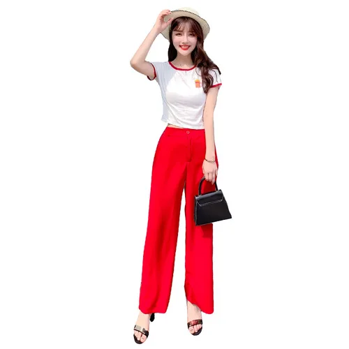 

Korean 2019 New Pocket Loose Women's Sets Casual Zip Korean Two Piece Set Vintage High Waist Patchwork 2 Pcs Set