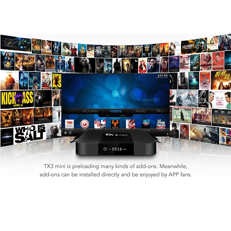 Android 7.1.2 tv box 2 Гб ТВ приставка на базе kd IPTV Amlogic S905W 4 ядра Smart поддержка коробок H.265 UHD