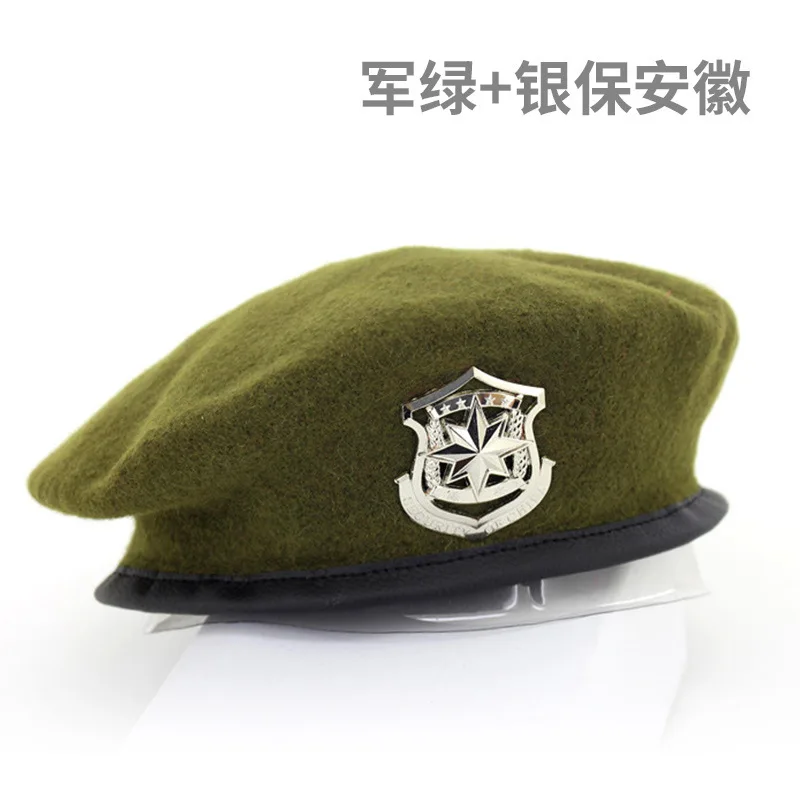 Army Green 7 PYJTRL металлический эмблема унисекс шерстяной берет военные шапки регулируемый костюм вечерние для косплея выступления реквизит boina темно - Цвет: Army Green 7