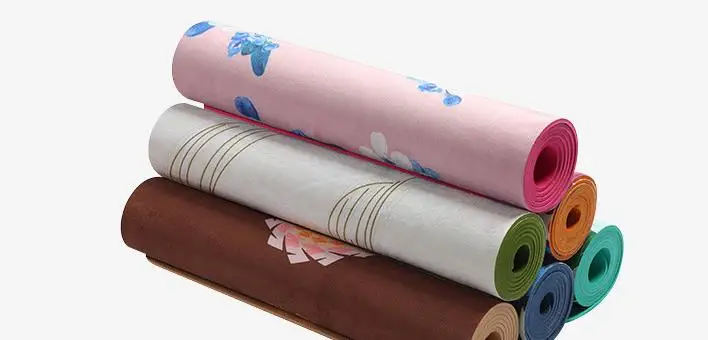 5.5mm Ultra Thin Natural TPE Slip-resistant Yoga Mats Yoga Blanket Folding Fitness Mat High Temperature Suede Travel Printing