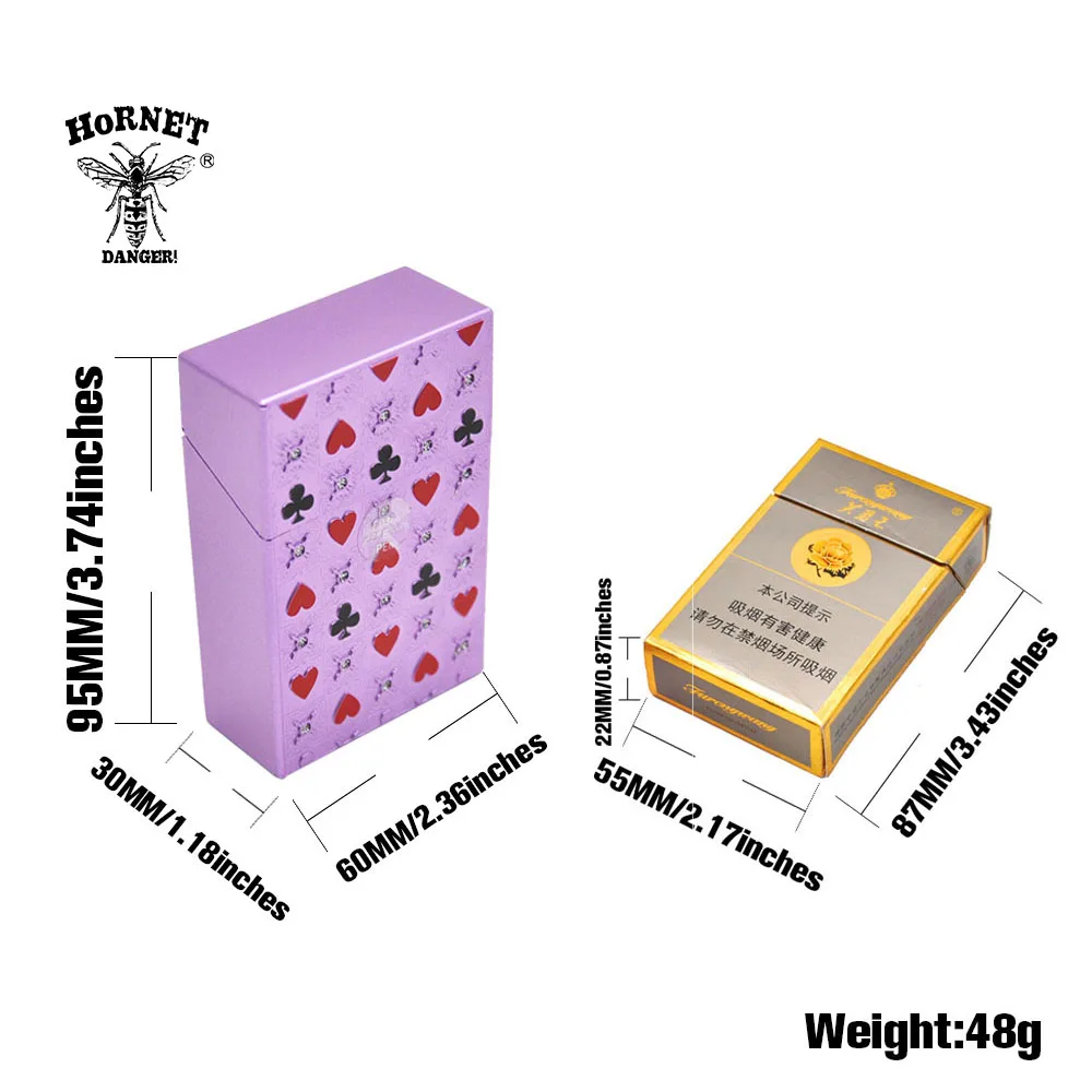 HORNET пластиковый чехол для сигарет 87 мм * 55 22 обычный портативный жесткий