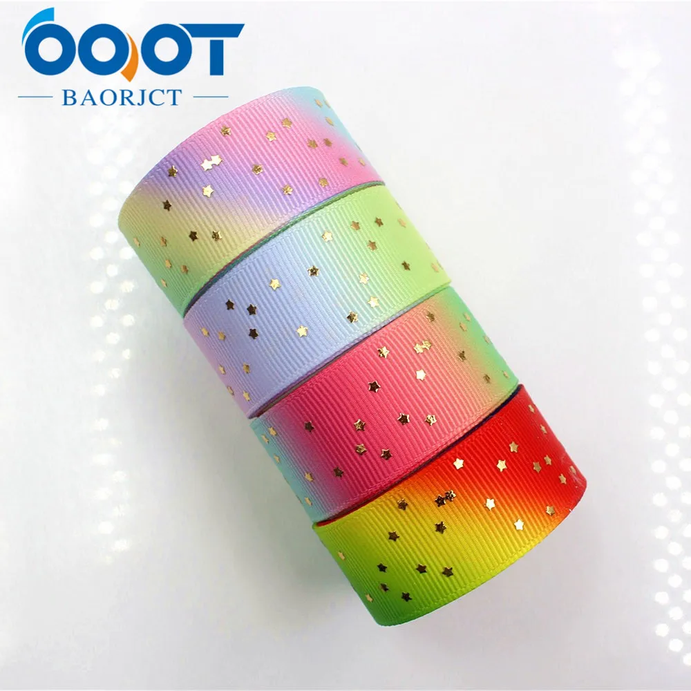 OOOT BAORJCT 1710054 22mm 10yards Bronzing Ribbons Thermal transfer Printed grosgrain Wedding Accessories DIY handmade material | Дом и сад