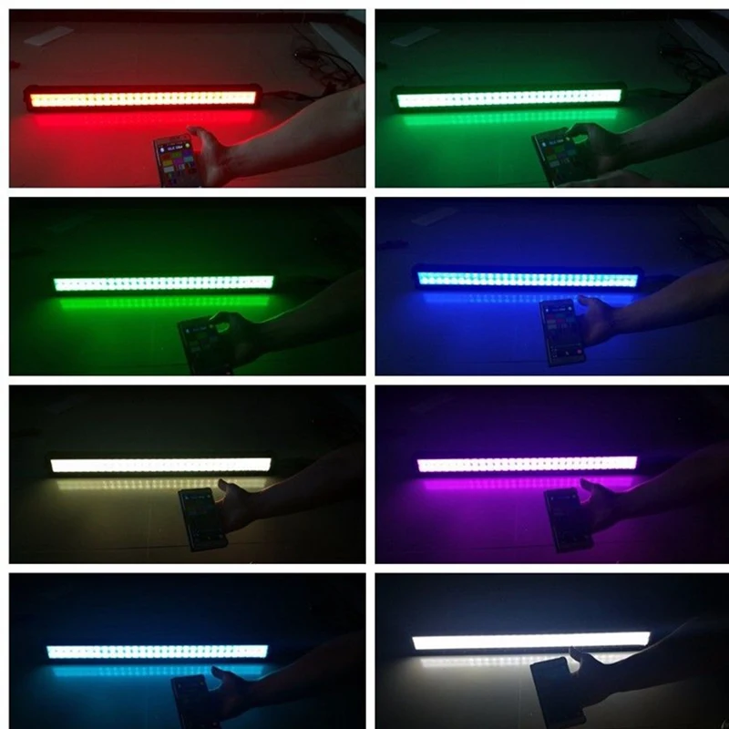 5" 300 W 5D RGB двухрядный светодиодный светильник для бездорожья с bluetooth управлением