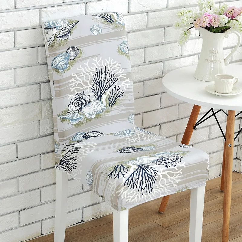 

Flower Printing Removable Chair Cover Stretch Elastic Slipcovers Restaurant For Weddings Banquet Folding Hotel Chair Covering