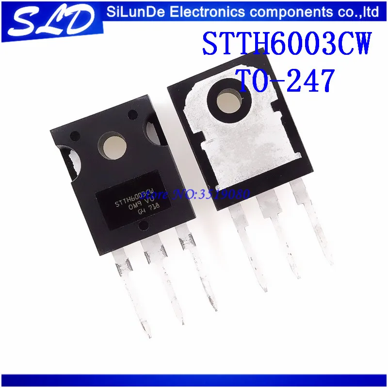 

2pcs/lot STTH6003CW TO-247 STTH6003 TO247 300V 60A New and original IN STOCK