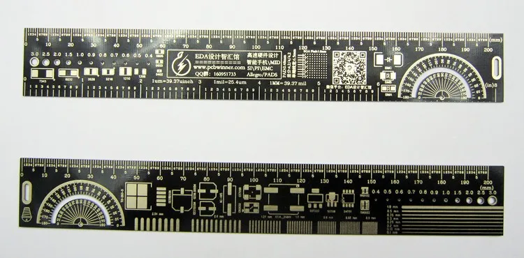 Многофункциональный 30 см PCB Линейка+ 20 см Высокоточный транспортир EDA измерительный инструмент